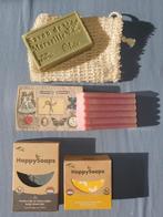 Heerlijke zeepset met 2 HappySoaps en 2 Franse geurzepen, Ophalen of Verzenden, Nieuw, Bad & Douche