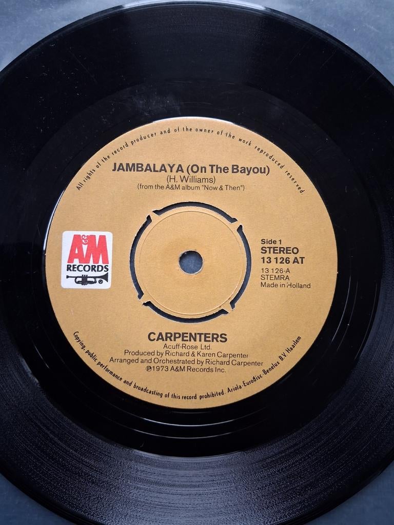 Carpenters  jambalaya, Cd's en Dvd's, Vinyl Singles, Ophalen of Verzenden, Zo goed als nieuw