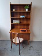 Vintage Zweeds design secretaire kast boekenkast, Ophalen, Gebruikt, Vintage