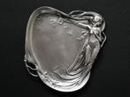 Jugendstil visitekaartjeshouder vide poche jongedame harp, Antiek en Kunst, Antiek | Tin, Ophalen of Verzenden