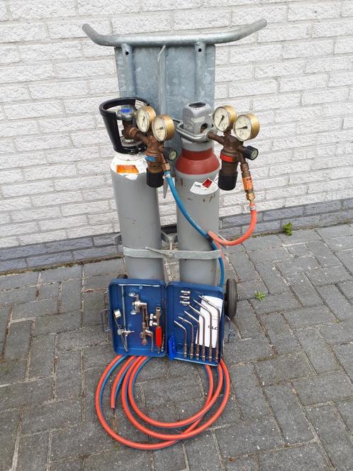 Autogeen lasset inclusief cilinders, Doe-het-zelf en Verbouw, Gereedschap | Lasapparaten, Zo goed als nieuw, Overige typen, 250 ampère of meer