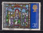 490 - Engeland michel 588 gestempeld , Kerstmis , Glas in, Verzenden, Gestempeld