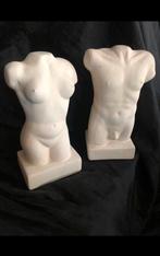 Torso Borstbeeld Man en Vrouw keramiek, Huis en Inrichting, Ophalen, Zo goed als nieuw
