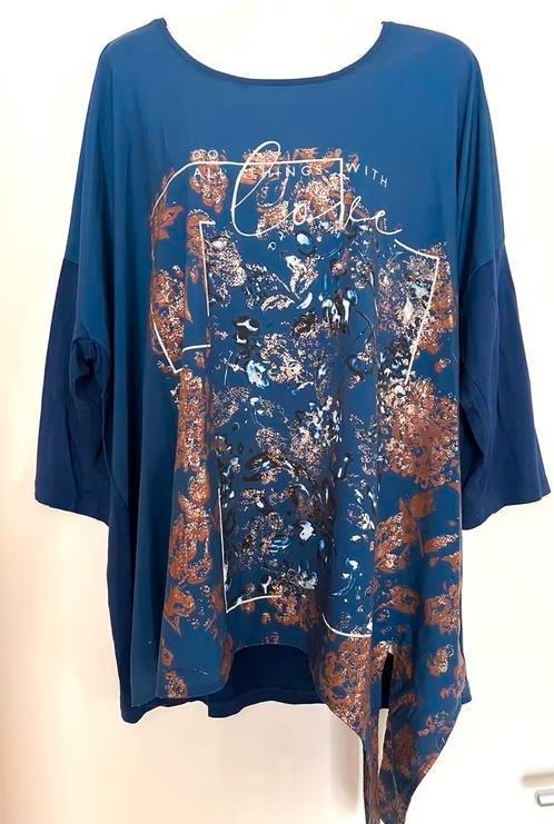 Samoon top maat 48[vj], Kleding | Dames, Grote Maten, Nieuw, Shirt of Top, Blauw, Ophalen of Verzenden