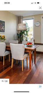 Massief houten eettafel te koop aangeboden, Huis en Inrichting, Tafels | Eettafels, Ophalen, Gebruikt, 50 tot 100 cm, Robust brocante antiek