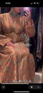 Caftan brokaat zalm l/xl, Kleding | Dames, Gelegenheidskleding, Overige typen, Maat 46/48 (XL) of groter, Ophalen of Verzenden