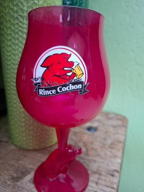 bierglas Rince Cochon (zeldzaam), Verzamelen, Biermerken, Nieuw, Glas of Glazen, Overige merken, Ophalen of Verzenden
