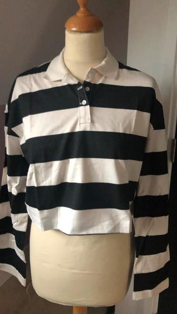 H&M Cropped Polo Lange Mouwen - Maat S - Nieuw! beschikbaar voor biedingen