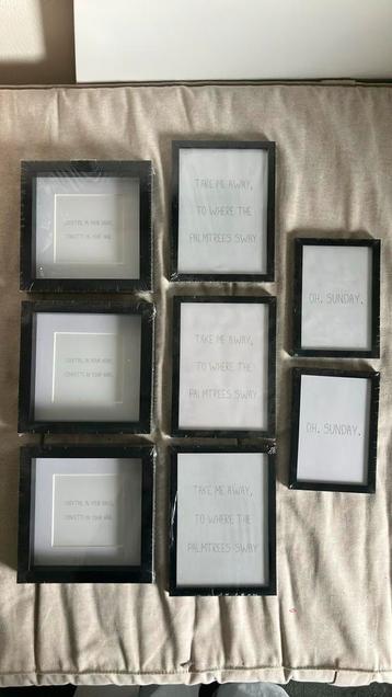 Assorti zwarte fotolijstjes nieuw beschikbaar voor biedingen