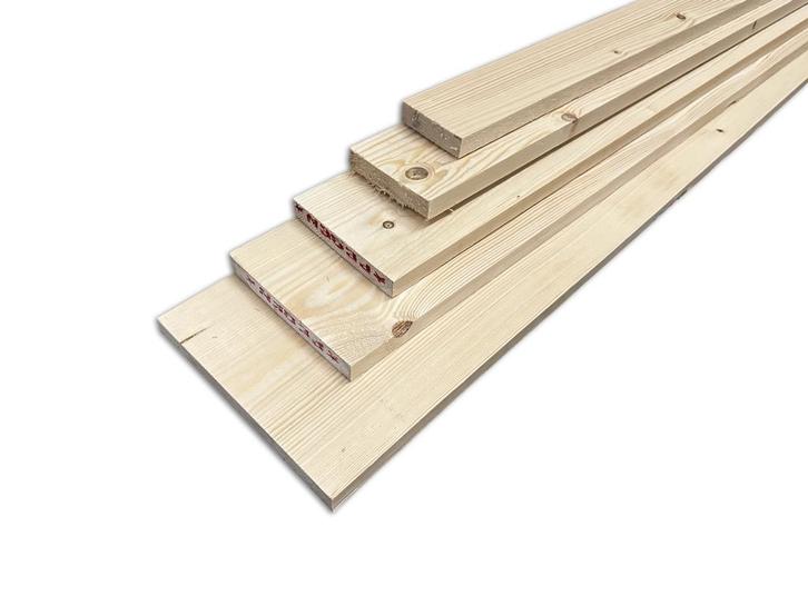 Vuren timmerhout - Vuren planken - 18 mm dik - goedkoop hout, Doe-het-zelf en Verbouw, Hout en Planken, Nieuw, Plank, Vuren, 300 cm of meer