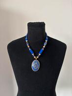 Vintage Lapis Lazuli Edelsteen Ketting, Sieraden, Tassen en Uiterlijk, Kettingen, Gebruikt, Blauw, Ophalen of Verzenden, Steen of Mineraal