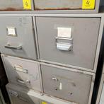 Industriële stalen ladekast - kaartenbak - 4 laadjes mist 1