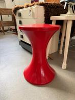 Space age Tam Tam krukje, rode kunststof vintage design kruk, Huis en Inrichting, Kunststof, Gebruikt, -, -