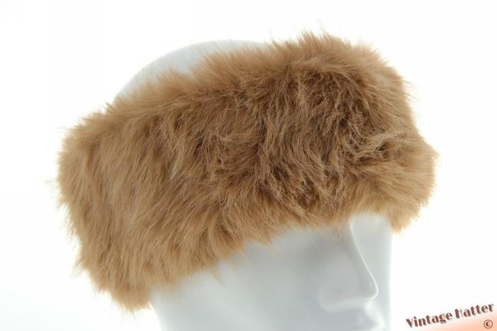 Hoofdband beige bruin imitatie bont 55-62 nieuw, Kleding | Dames, Hoeden en Petten, Nieuw, Hoed, One size fits all, Ophalen of Verzenden