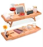 HEIMWERT Bathtub Shelf Extra Large with Folding Stand, Ophalen of Verzenden, Wit