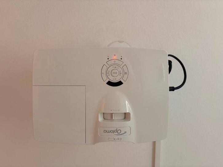 Optoma Beamer 1080p 3D + 100” Elektrisch Projectiescherm, Audio, Tv en Foto, Beamers, Zo goed als nieuw, DLP, Full HD (1080), Ophalen