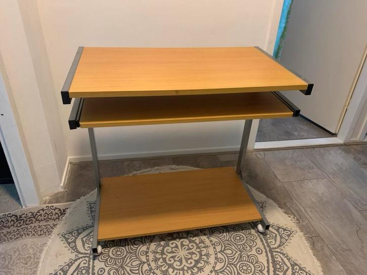 Uitschuifbaar Bureau, Huis en Inrichting, Kasten | Computermeubels, Gebruikt, 70 tot 120 cm, 40 tot 80 cm, Metaal, Ophalen