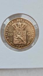 Gouden tientje 1877, Postzegels en Munten, Munten | Nederland, Ophalen of Verzenden, Koning Willem III, 10 gulden, Goud