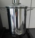 ASPERGEPAN RVS HOOGGLANS met mandje, Huis en Inrichting, Keuken | Potten en Pannen, Ophalen of Verzenden, Gebruikt, Rvs, Overige typen