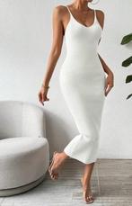 Mooie gebroken witte stretch MAXI jurk maat 38!, Verzenden, Zo goed als nieuw, Wit, Bruidsmeisjeskleding