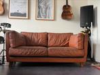 Moderne cognac‑kleurige 2‑zits bank (170 cm, imitatieleer), Ophalen, 150 tot 200 cm, Tweepersoons, Zo goed als nieuw