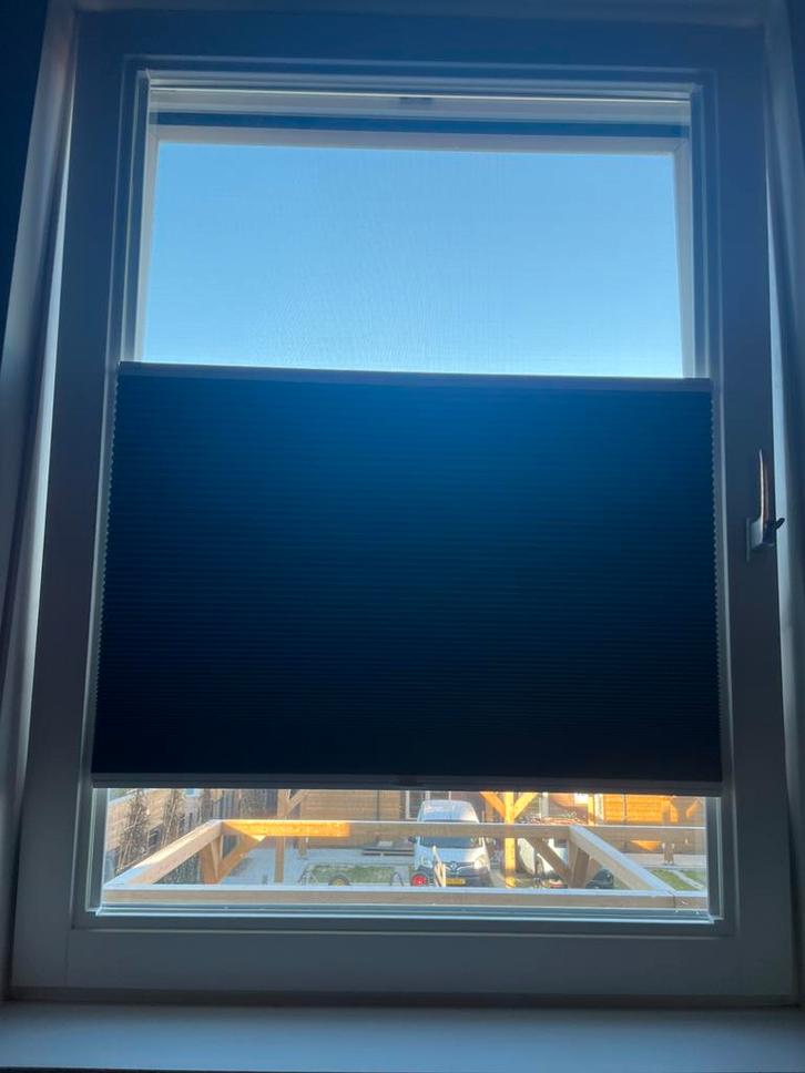 Duette groen, plissé/dupli van Bece 2x. Top-down, Huis en Inrichting, Stoffering | Gordijnen en Lamellen, Zo goed als nieuw, Minder dan 100 cm