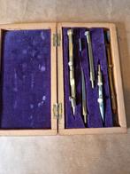 Vintage Tekenset in Houten Doos, Ophalen of Verzenden