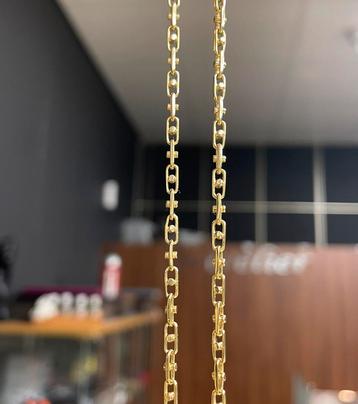 Prachtige 14k gouden monte Carlo massieve ketting 60 cm beschikbaar voor biedingen