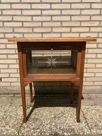 Antiek Theekastje art deco dranktafel eikenhout  beschikbaar voor biedingen