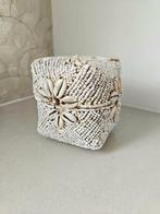 Offermandje zand met schelpen 1, Rond, Ophalen of Verzenden, Riet, Tropical home