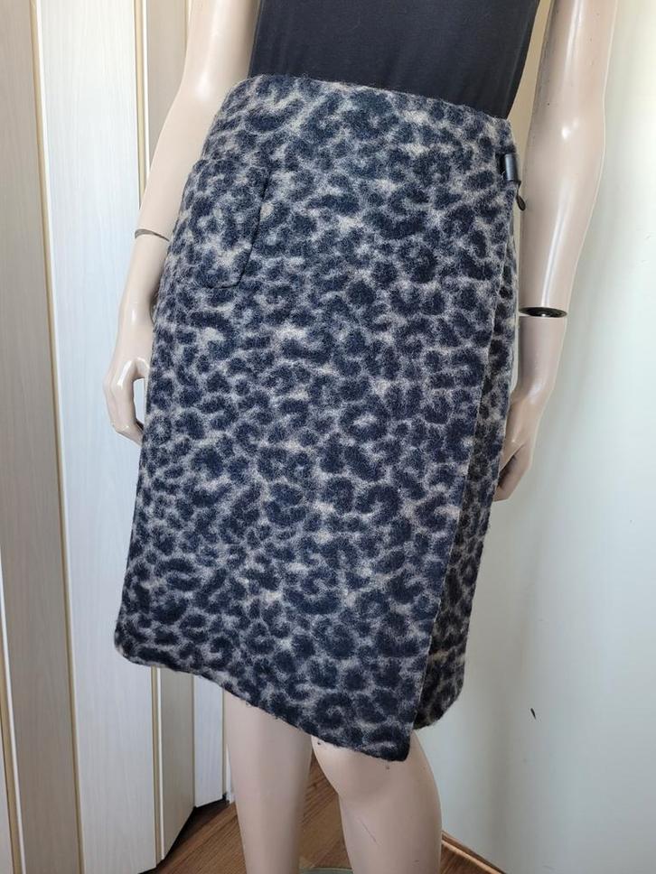 Purdey rok maat 44 wolblend panter wol, Kleding | Dames, Rokken, Zo goed als nieuw, Maat 46/48 (XL) of groter, Blauw, Onder de knie