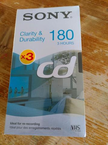 Sony VIDEO VHS 3-PACK 180MIN CD Videobanden beschikbaar voor biedingen