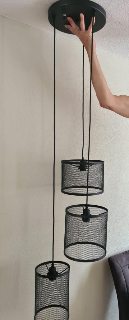 Nieuwe zwarte industriele hanglamp, Huis en Inrichting, Lampen | Hanglampen, Nieuw, Metaal, Ophalen