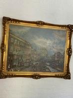 Schilderij van centrum Den Haag, Antiek en Kunst, Kunst | Schilderijen | Klassiek, Ophalen of Verzenden