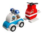 10957 DUPLO Brandweerhelikopter en politiewagen Lego DUPLO, Ophalen of Verzenden, Zo goed als nieuw, Duplo
