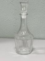 Heldere kristallen karaf met stop / dop, antiek kristal 30cm, Ophalen of Verzenden