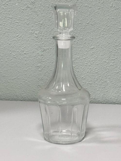 Heldere kristallen karaf met stop / dop, antiek kristal 30cm, Antiek en Kunst, Antiek | Glas en Kristal, Ophalen of Verzenden