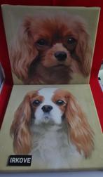 CAVALIER KING CHARLES SPANIEL * 2 Kleuren *, Minder dan 50 cm, Verzenden, Nieuw, Schilderij