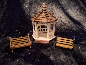 Lemax prieel prieeltje bank kerst kerstdorp figuren beschikbaar voor biedingen