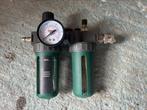 Compressor olieverstuiver, drukregelaar en ontvochtiger, 6 tot 10 bar, Ophalen of Verzenden, Zo goed als nieuw, Minder dan 200 liter/min