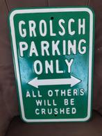 grolsch parking bord, Ophalen of Verzenden, Zo goed als nieuw, Reclamebord, Plaat of Schild, Grolsch