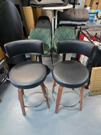 barkrukken - set van 2, Ophalen, Met voetsteun, Nieuw, Leer