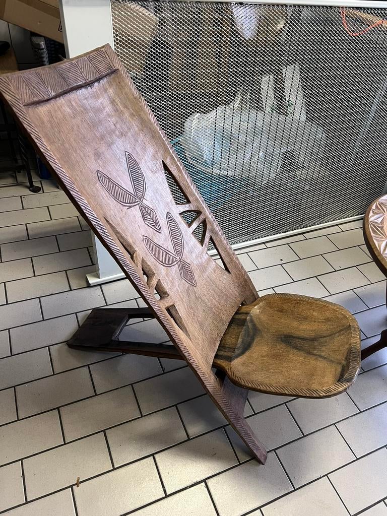 Afrikaanse palaver stoel congo, Ophalen of Verzenden