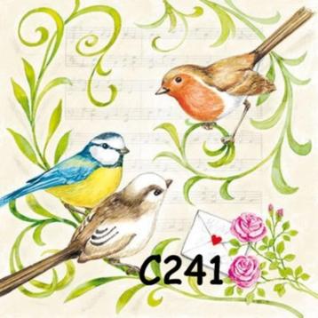 Servetten decoupage/bullet journal – vogels C241 beschikbaar voor biedingen