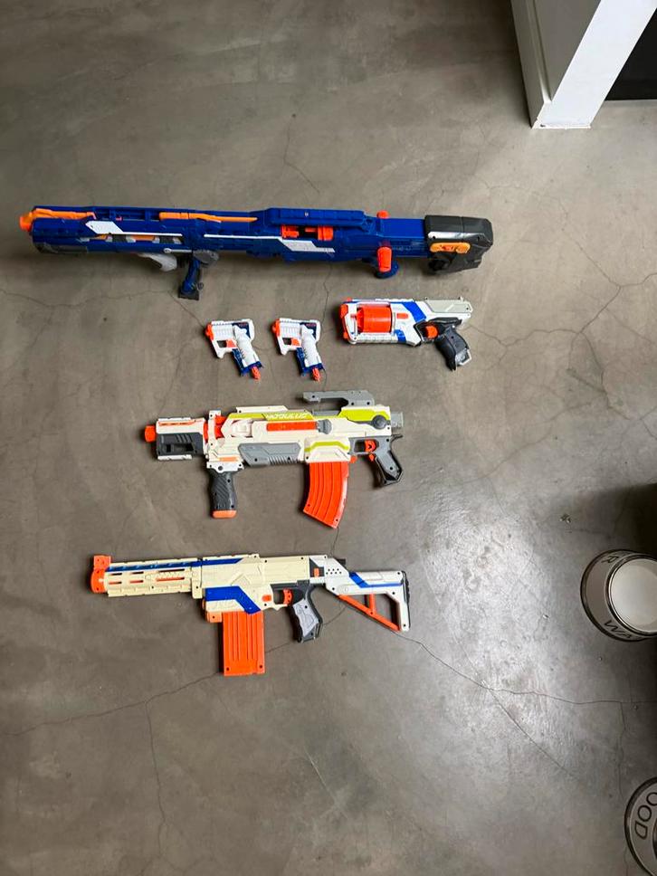 Nerf Guns Set (Zonder Pijltjes), Kinderen en Baby's, Speelgoed | Buiten | Actiespeelgoed, Gebruikt, Ophalen