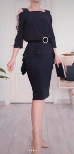 Ribkoff elegante zwarte jurk strass details met ceintuur M, Maat 38/40 (M), Verzenden, Zwart, Joseph Ribkoff