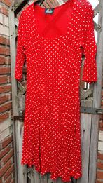 Stippen jurk, Kleding | Dames, Jurken, Zo goed als nieuw, Maat 46/48 (XL) of groter, Verzenden, Rood