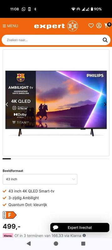TV Philips nieuw in doos beschikbaar voor biedingen
