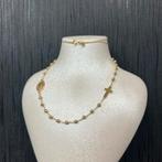 14k gouden ketting collier rozenkrans kruis, Sieraden, Tassen en Uiterlijk, Kettingen, Ophalen of Verzenden, Zo goed als nieuw