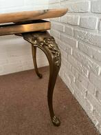 Marmeren salontafel met messing onderstel, Antiek en Kunst, Antiek | Meubels | Tafels, Ophalen